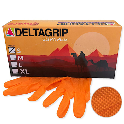 Перчатки DELTAGRIP одноразовые, Ultra plus pyramid (L)
